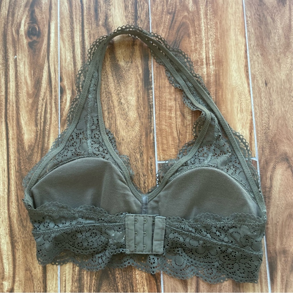 Aerie Wildflower Lace Padded Halter Bralette Size M - Picture 12 of 12